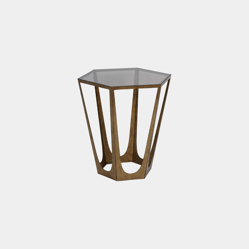 Girona - Side Table In Champagne Finish