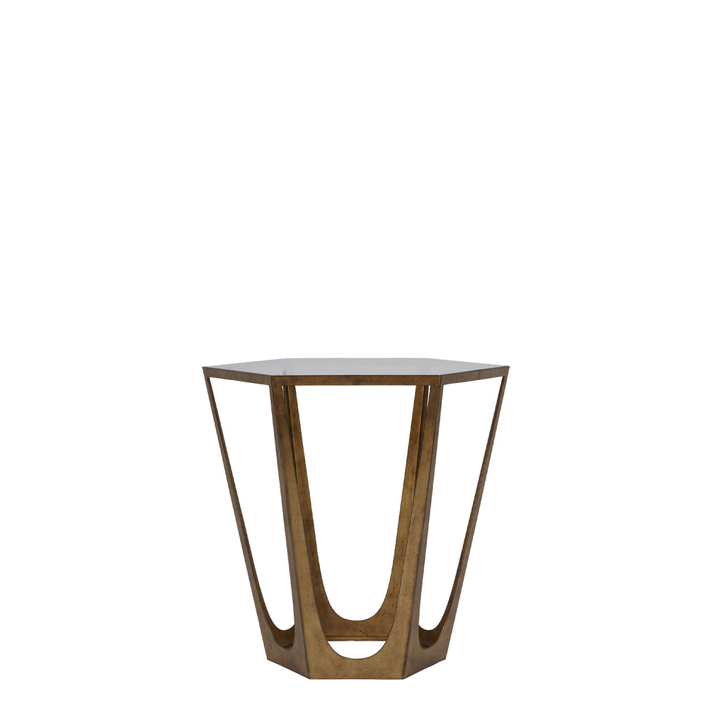 Girona - Side Table In Champagne Finish