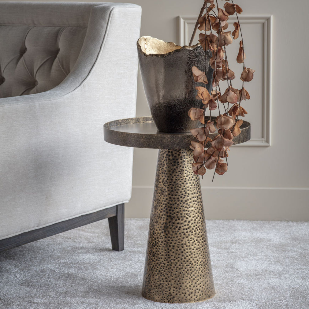 Carmel - Side Table In Rustic Antique Gold