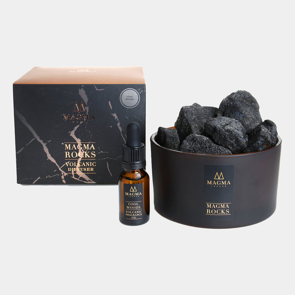 Volcanic Rock Diffuser & Cool Woods Oil Set(DR)