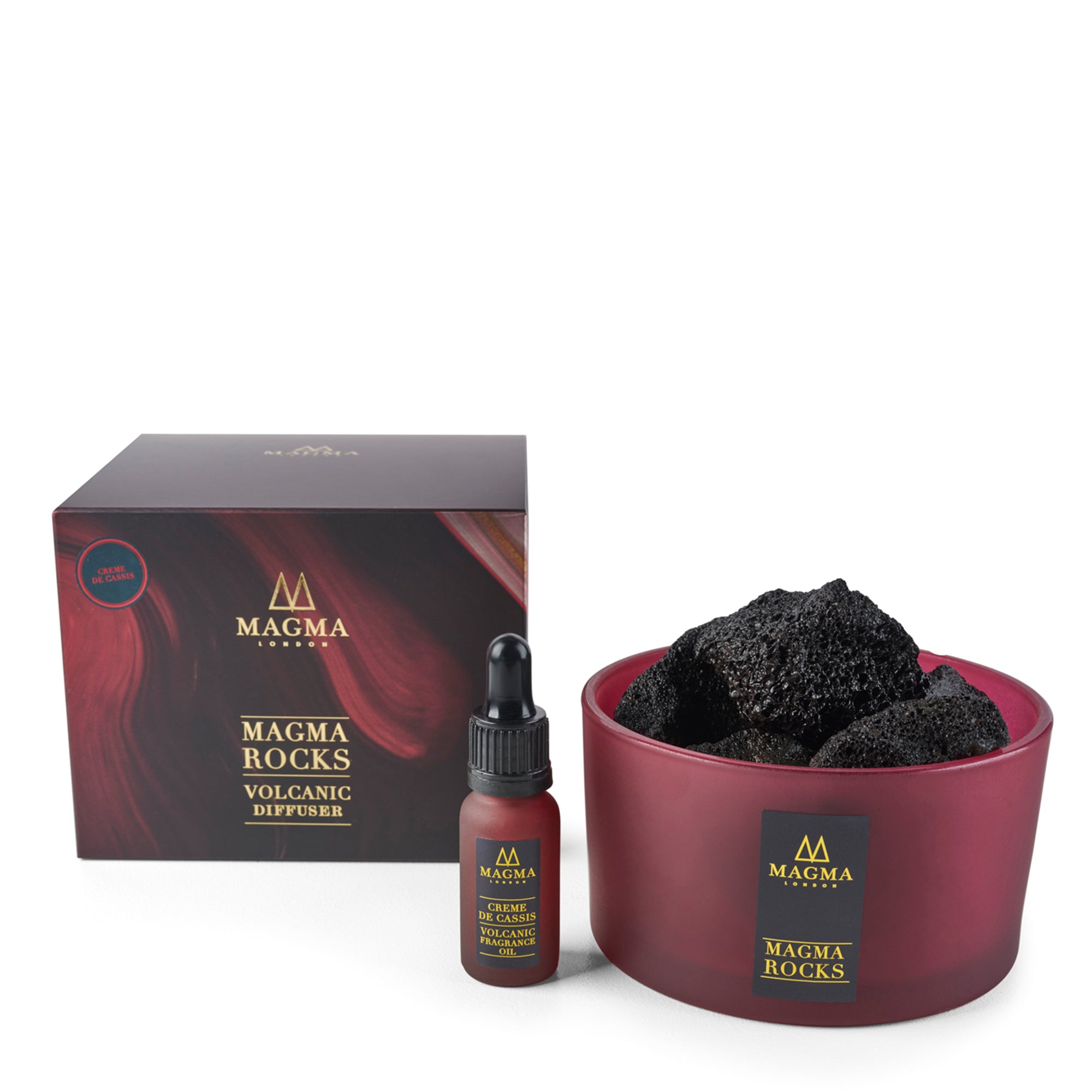 Volcanic Rock Crème De Cassis Oil Diffuser Set