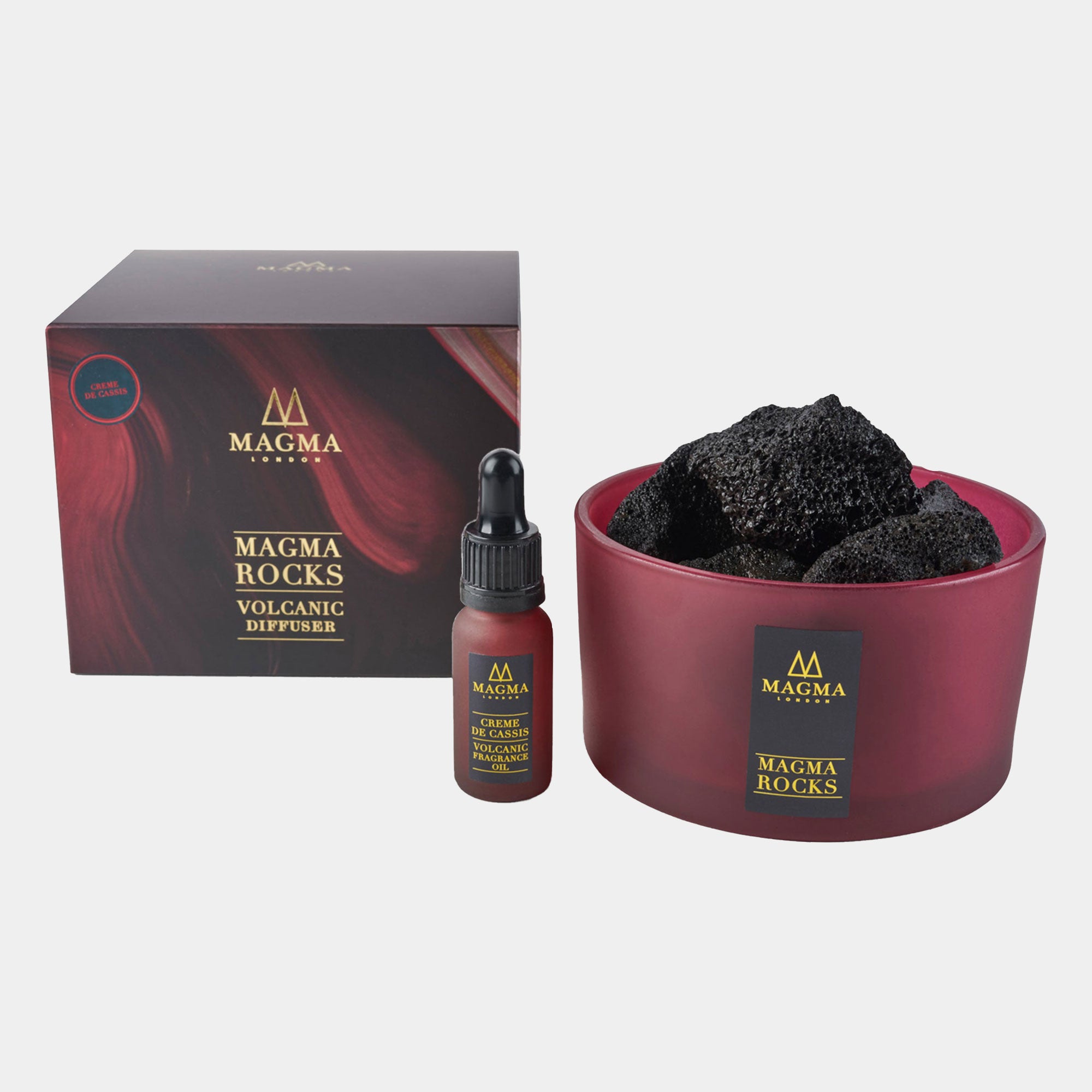 Volcanic Rock Diffuser & Crème De Cassis Oil Set(DR)