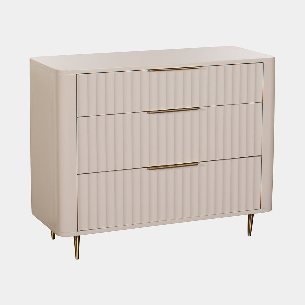 Lille - 3 Drawer Chest High Gloss Finish