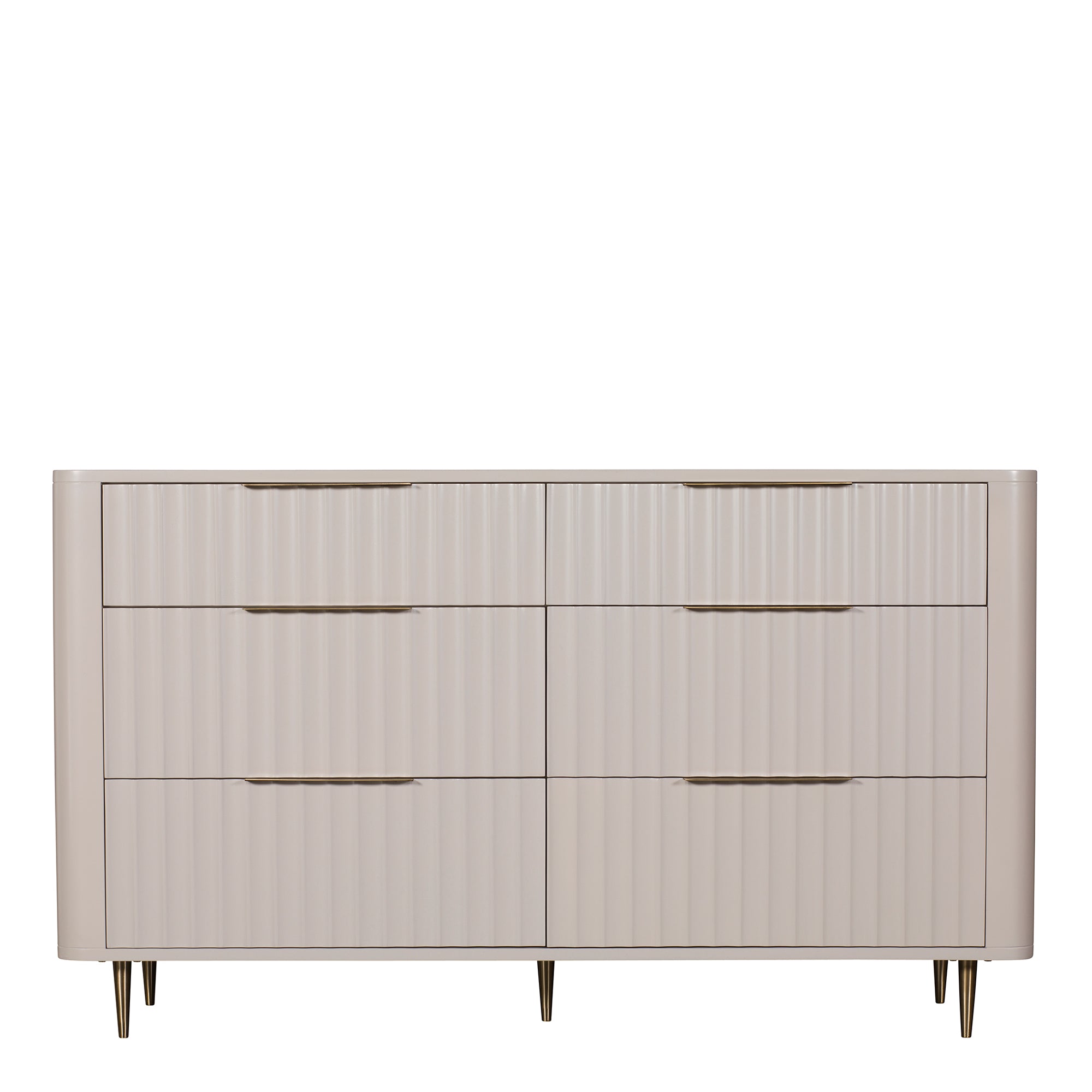 Lille - 6 Drawer Wide Chest High Gloss Finish