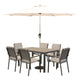 6 Seat 164 x 95cm Rectangular Tree Free Dining Set