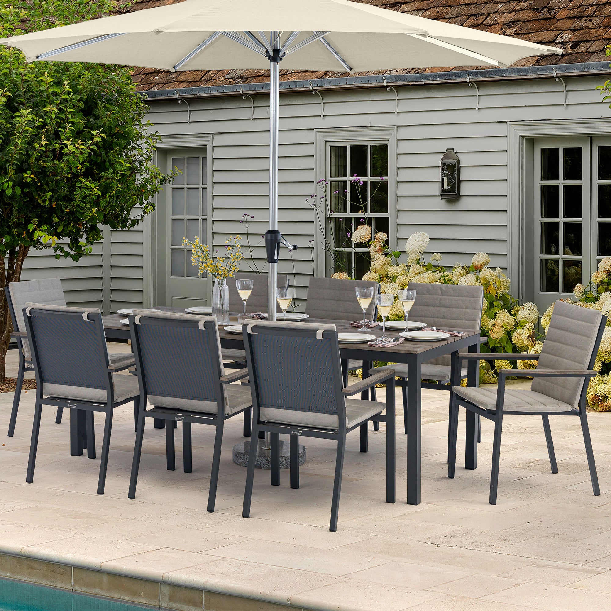 Buenavista - 8 Seat Rectangular Dining Set In Eco Fawn