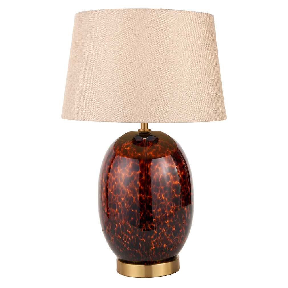 Lamya Tortoise Shell Glass Table Lamp