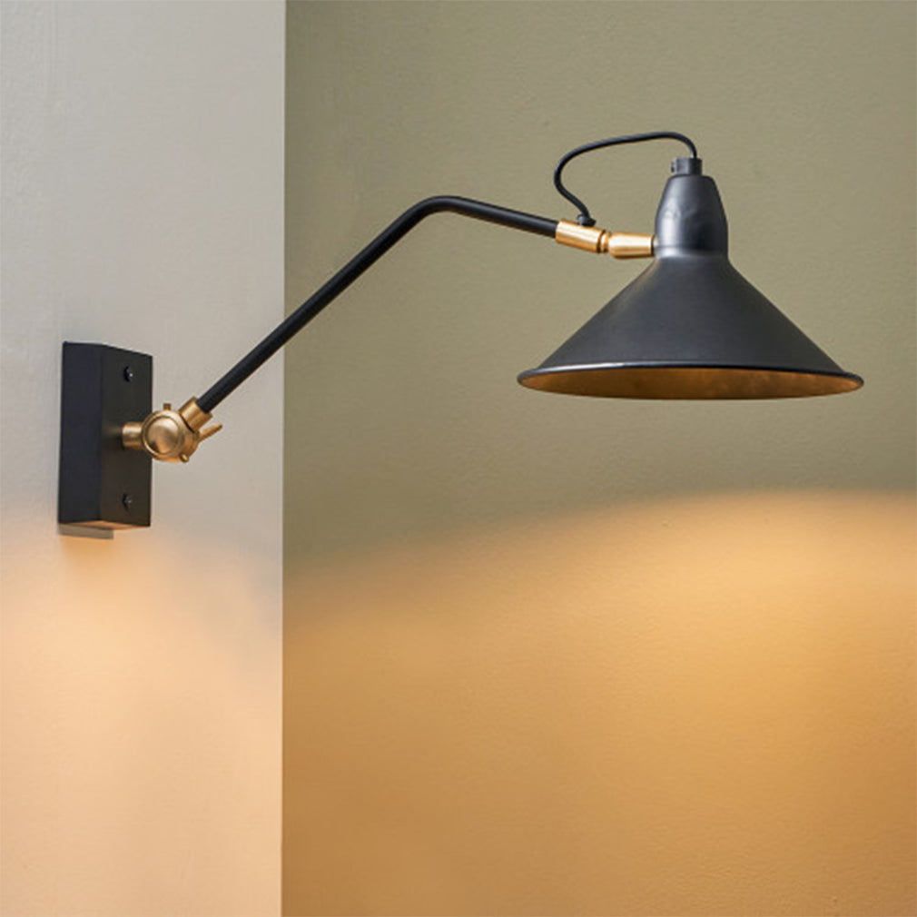 Calie - Cone Black Wall Light