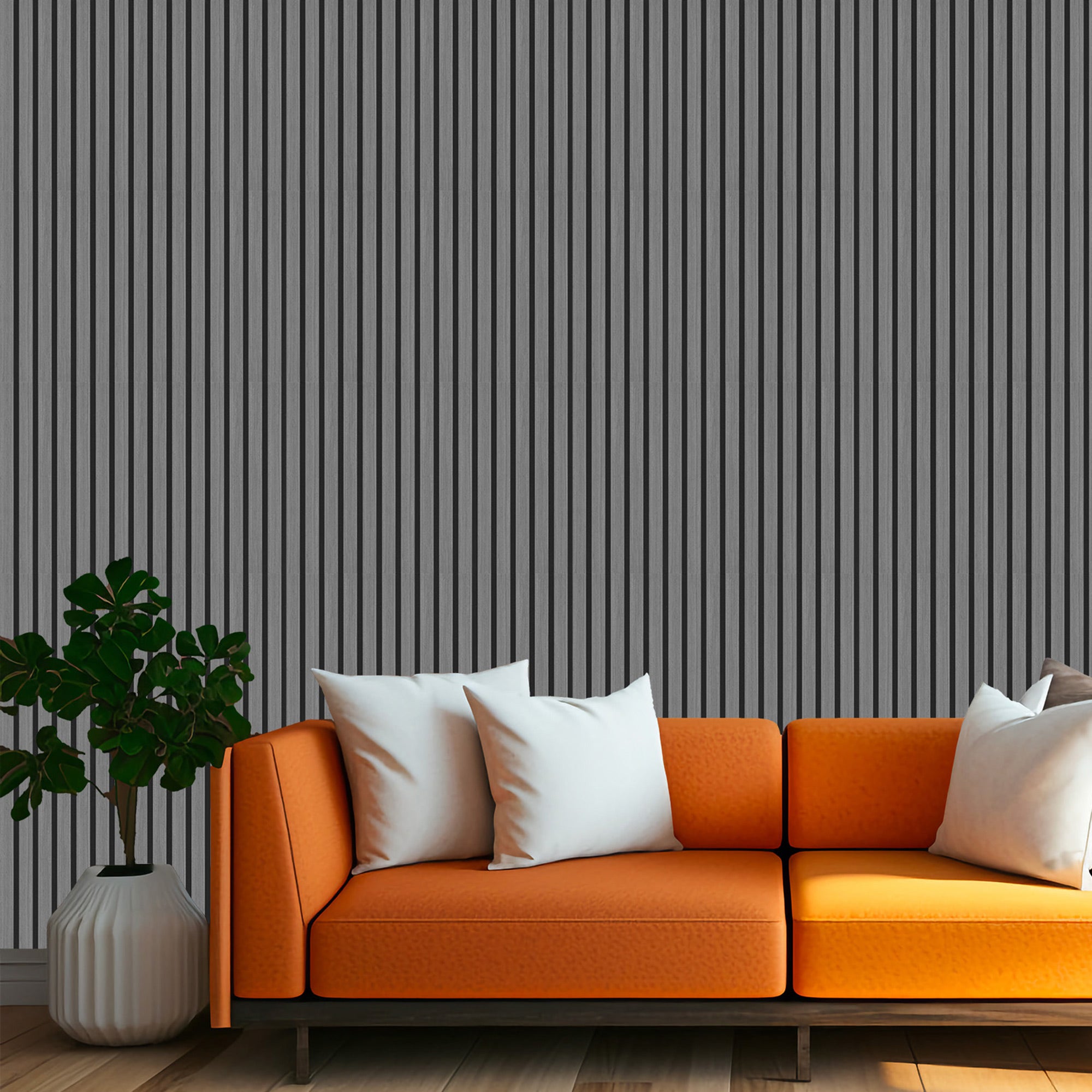 Decorative Acoustic Slat Wa2ll Panel - Light Grey