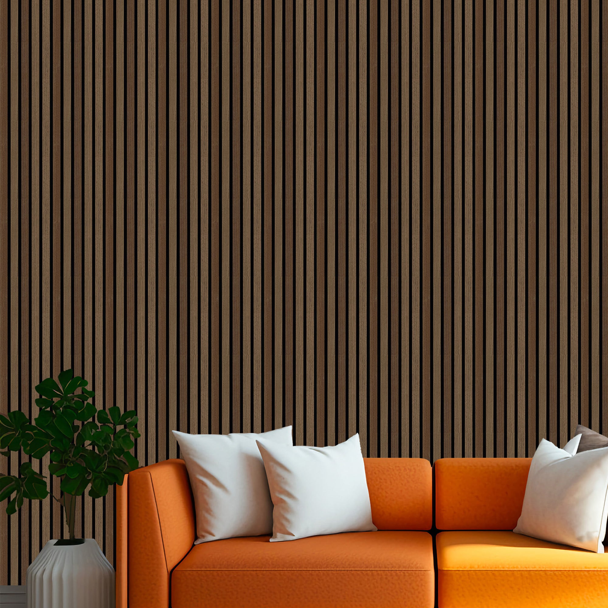 Decorative Aco5ustic Slat Wall Panel - Walnut