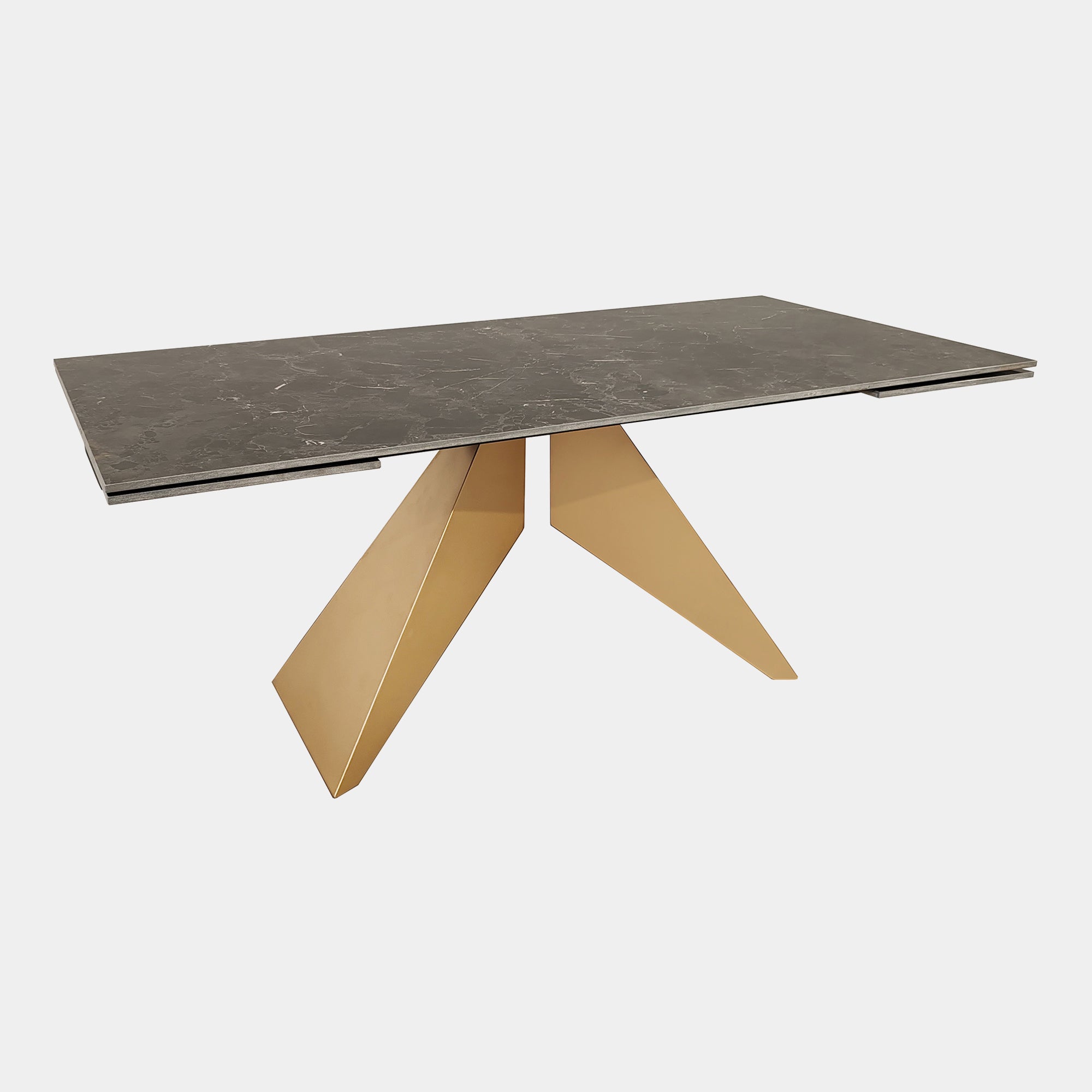 180cm Extending Dining Table With Black Ceramic Top