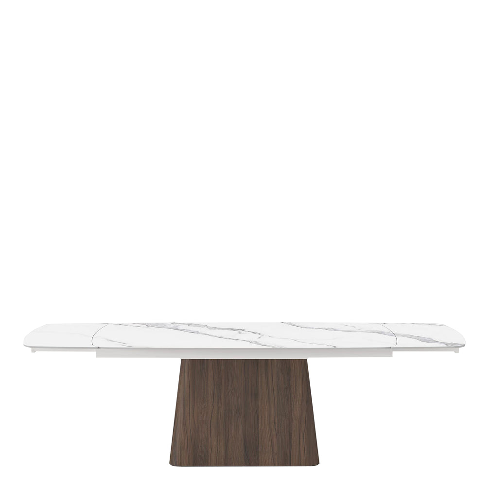 180cm Extending Dining Table With White Ceramic Top