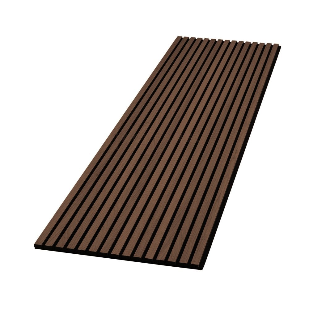 Decorative Acoustic Slat Wall Panel - Dark Oak