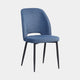 Finn - Dining Chair Fabric With Black Powder Coated Legs Blue