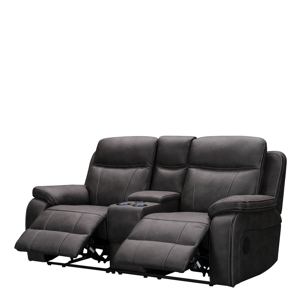 2 Seat Sofa Power Recliner & Headrest With Smart Console