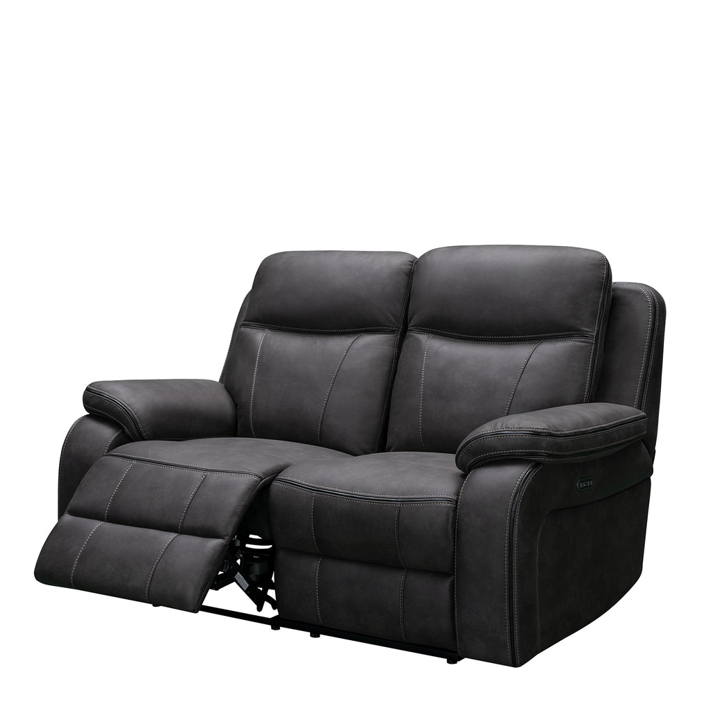 2  Seat Loveseat Power Recliner & Headrest In Fabric 27514+2193PU5W With USB Buttons