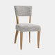 Carter - Dining Chair In Grey Boucle Fabric With Oak Leg