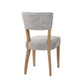 Carter - Dining Chair In Grey Boucle Fabric With Oak Leg