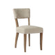 Carter - Dining Chair In Grey Leather With Oak leg