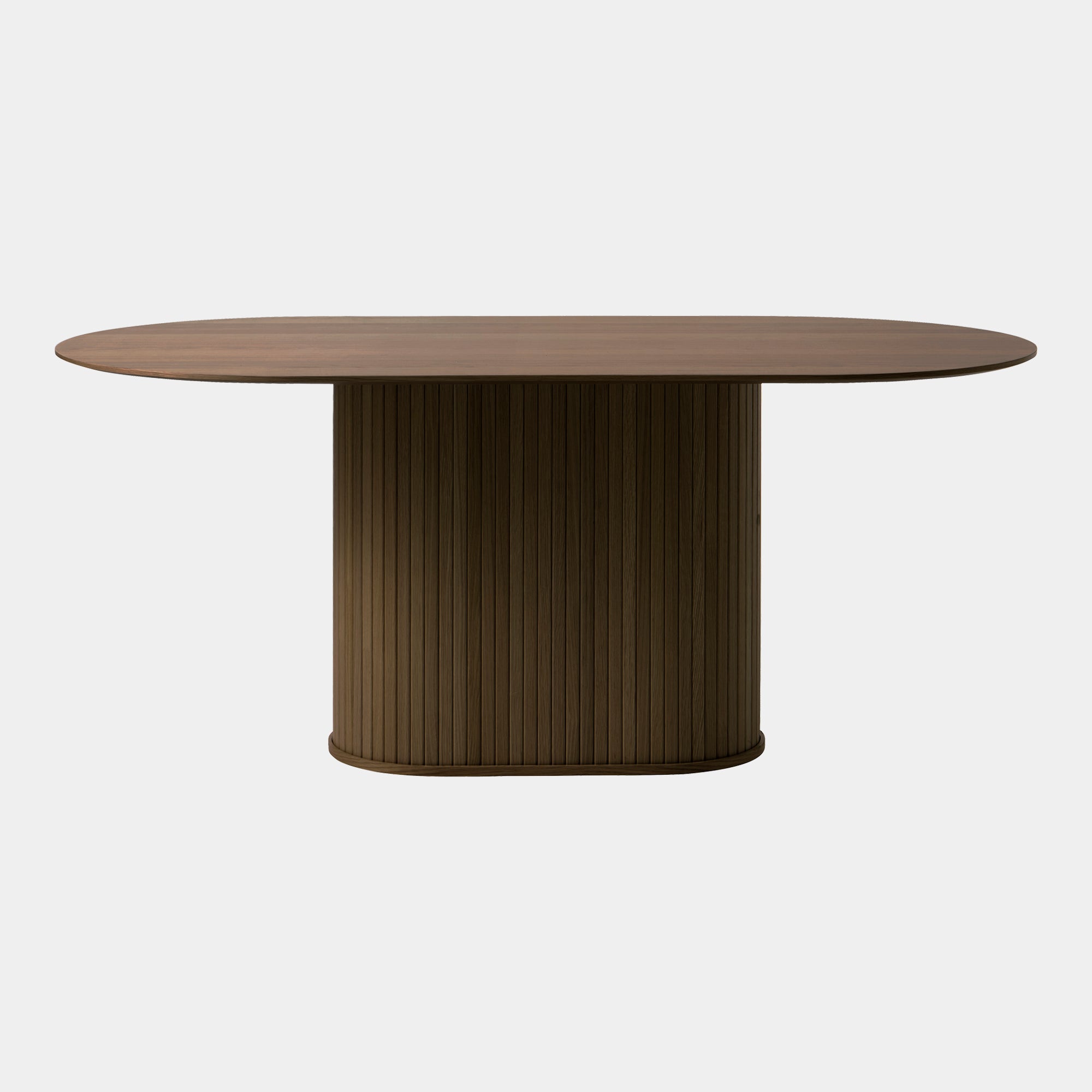 180cm Oval Dining Table In Smoked Oak Finish