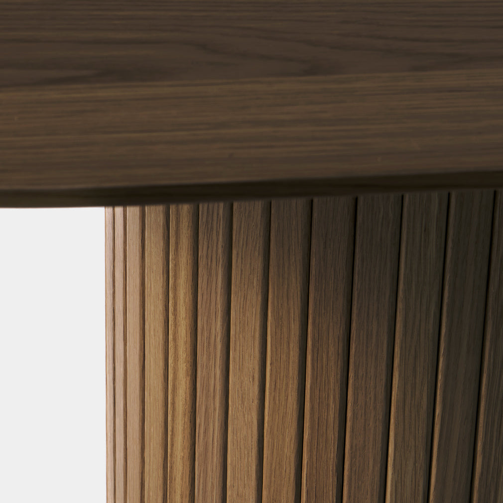 180cm Oval Dining Table In Smoked Oak Finish