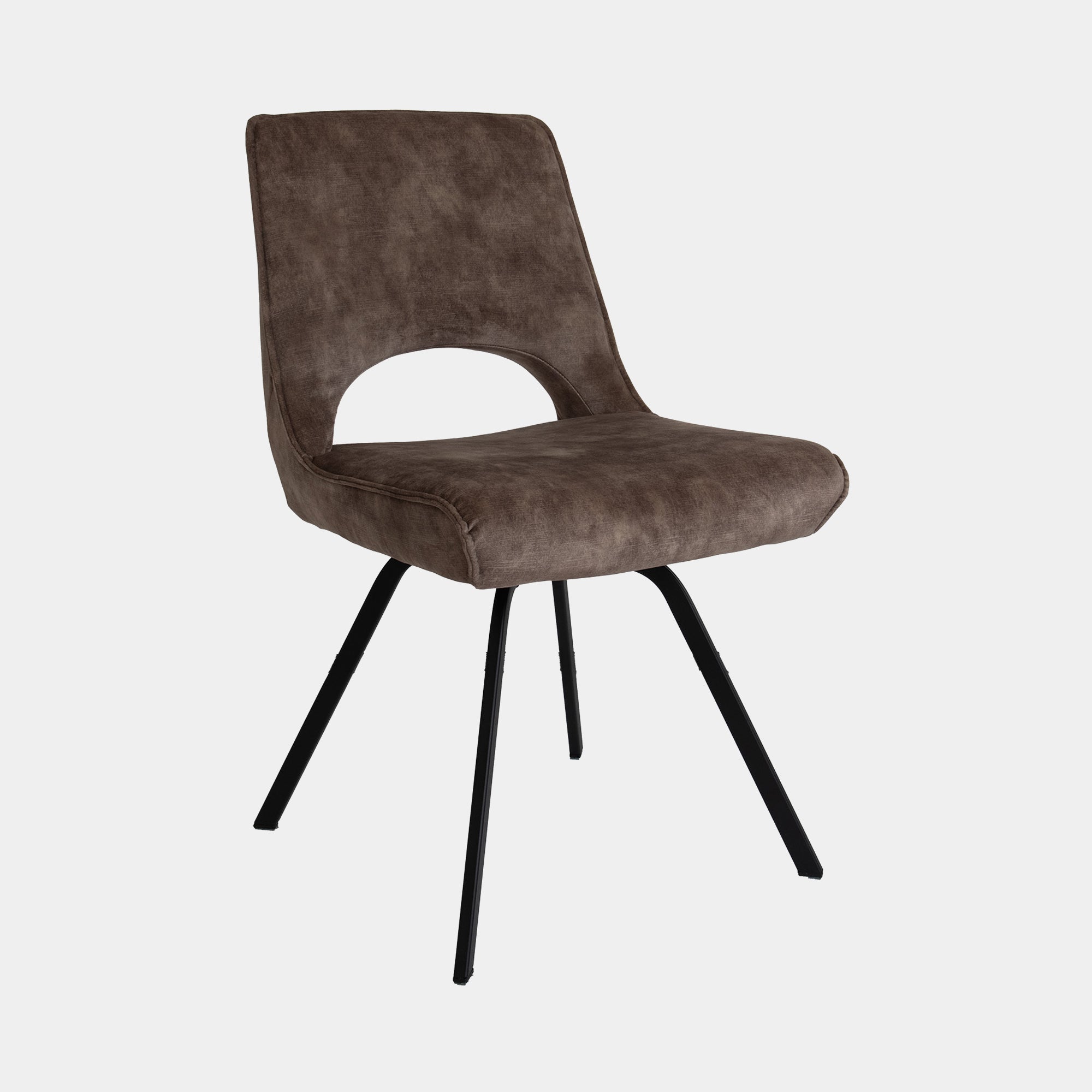 Chair With 'A' Black Metal Leg In Group 3 7293 Latte