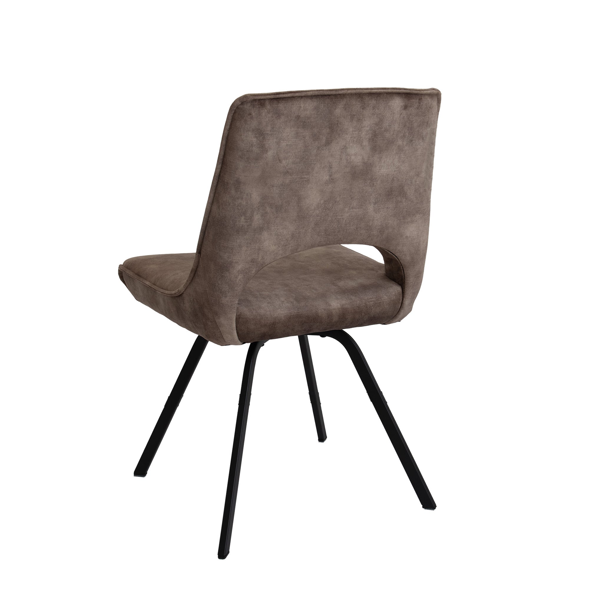 Chair With 'A' Black Metal Leg In Group 3 7293 Latte