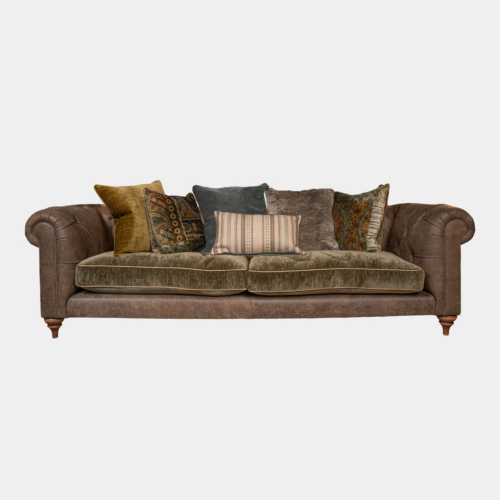 Grand Sofa In Fabric & Leather Mix
