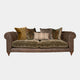 Large Sofa In Fabric & Leather Mix