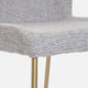 Carmel - Dining Chair In Fog Fabric With Gold Frame