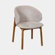 Dining Chair-Light grey Fabric/Walnut Stained Finish