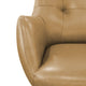 Swivel Chair In Full Aniline Leather Nest Brown