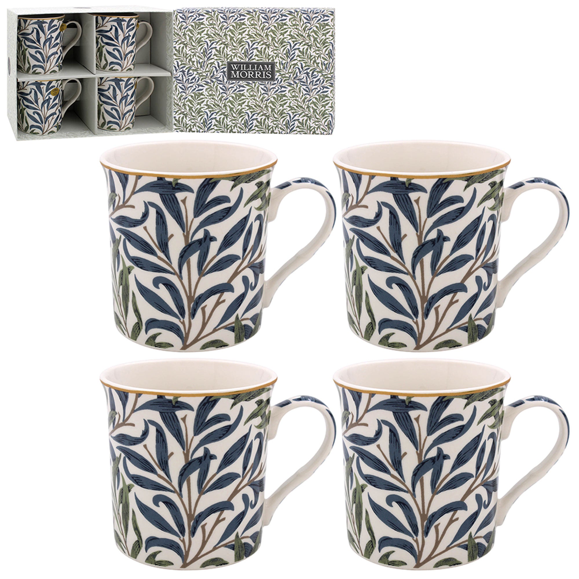 William Morris - Set of 4 Willow Bough Mugs