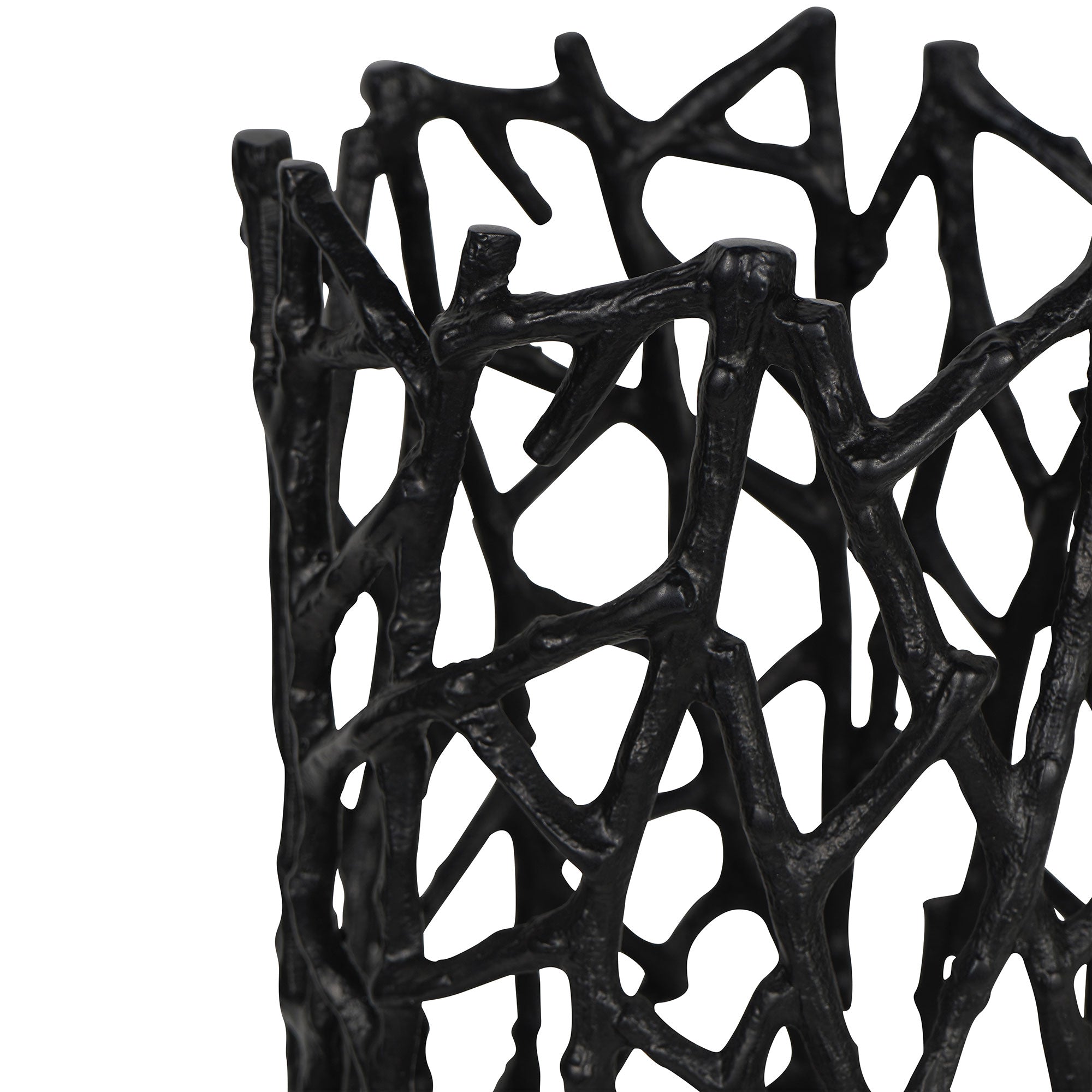 Twig - Black Sculpture Vase