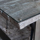 Myrtle - Dining Table Reclaimed Railway Sleeper With Glass Top & Matt Grey Metal Base 240cm