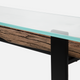 Lampu - Console Table With Reclaimed Railway Sleeper & Glass Top