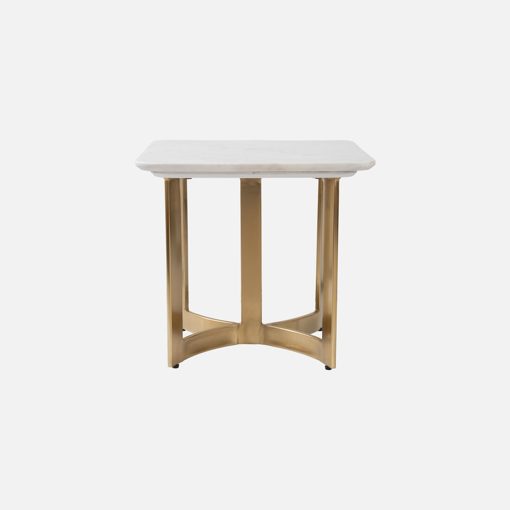 Harmony - Side Table With White Marble Top