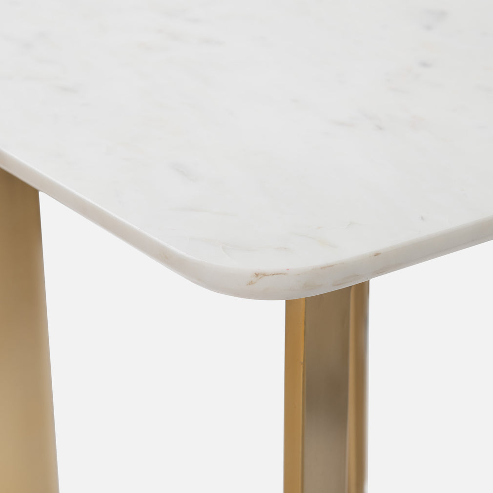 Harmony - Side Table With White Marble Top