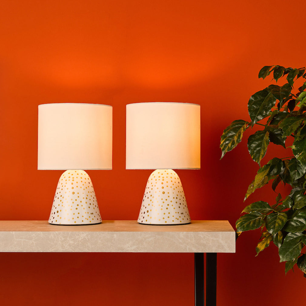 Dotty - Ceramic Table Lamp Twin Pack