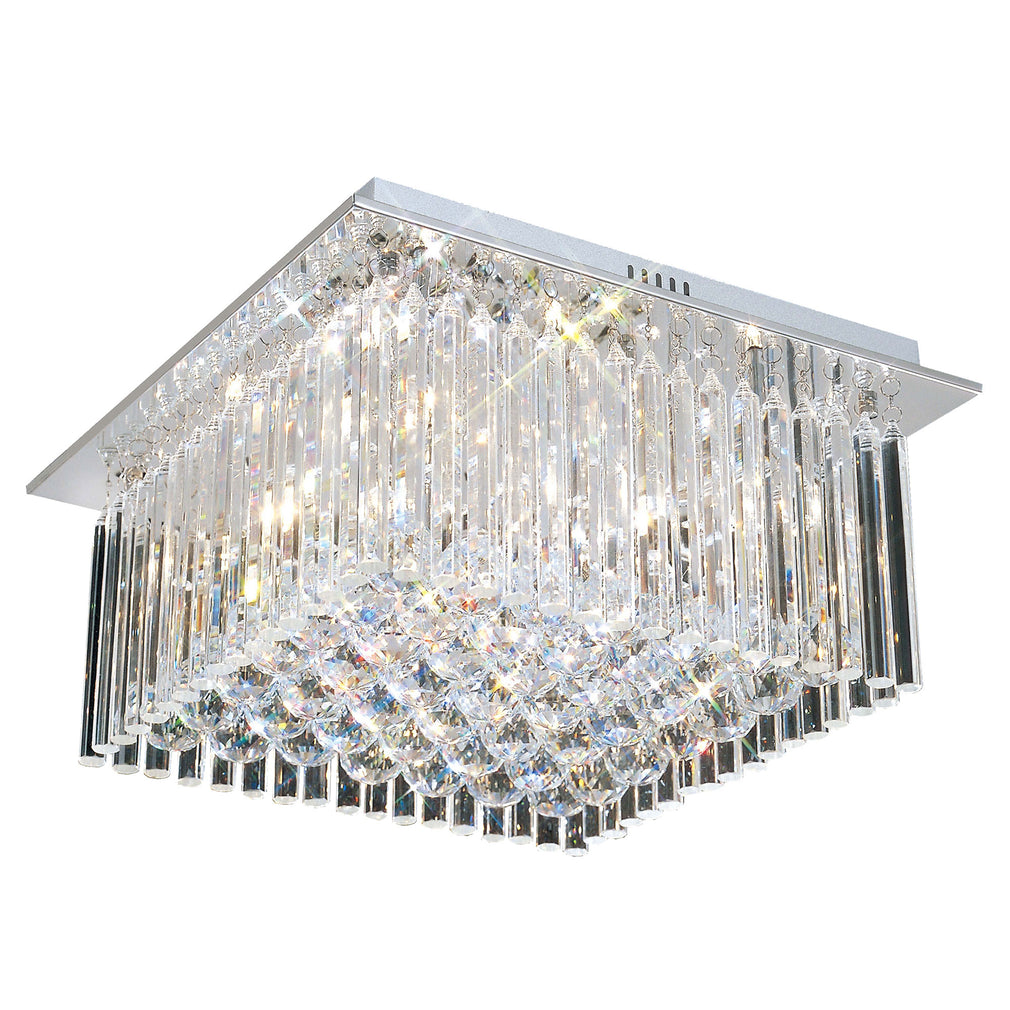 Cassa - 5 Light Flush Crystal Ceiling Light