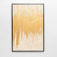 Brush of Gold on White - Framed Canvas