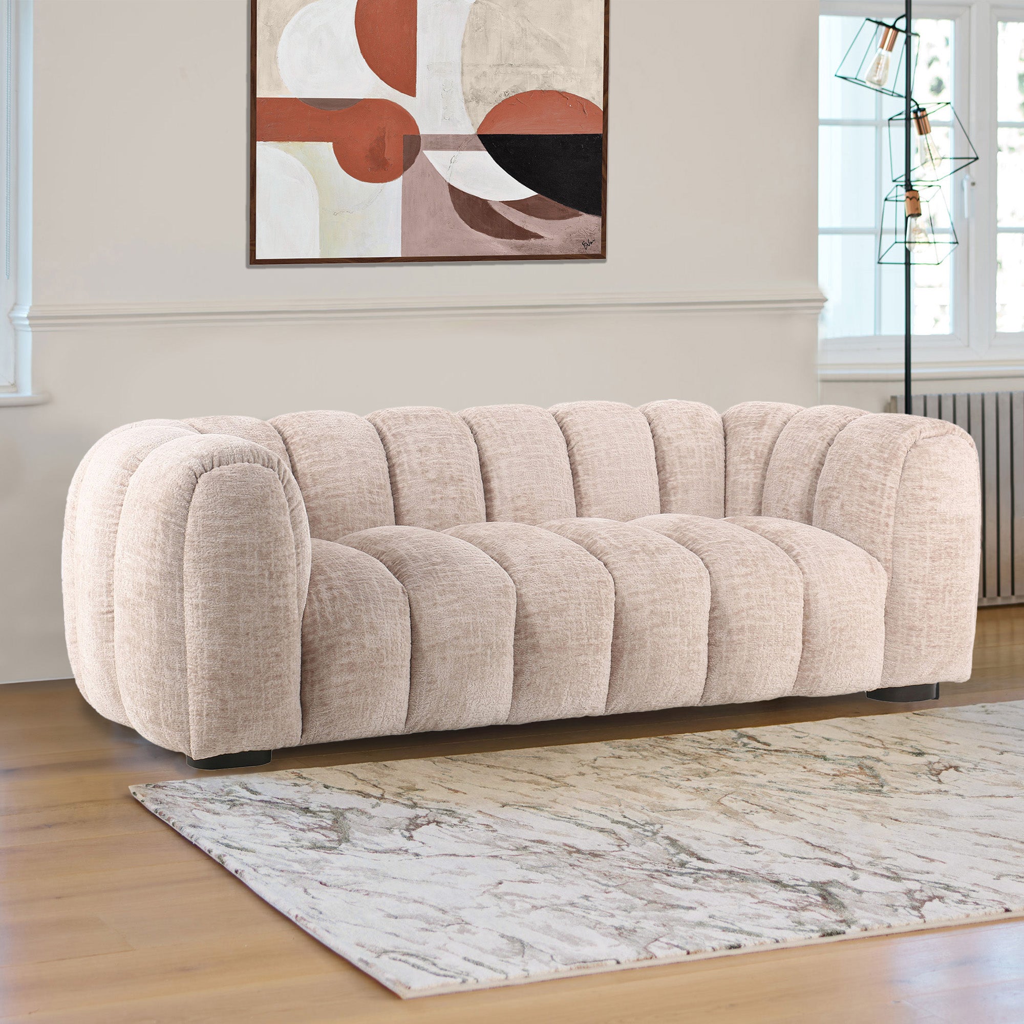 Cloud - Large Sofa In Fabric Ombra Sand