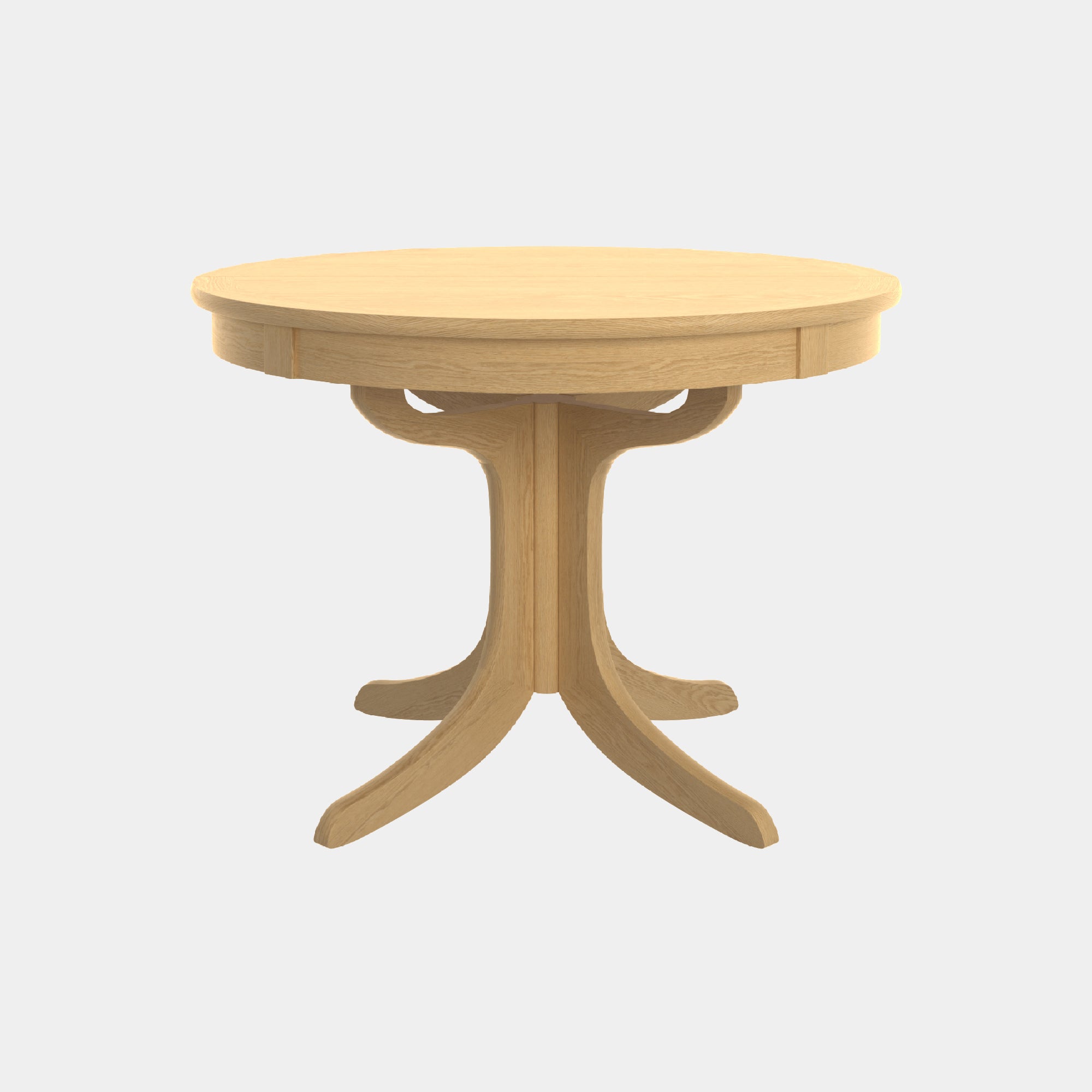 Contour - Round Extending Pedestal Dining Table With Crown Top