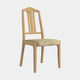 Slat Back Dining Chair In Mushroom Fabric