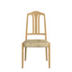 Slat Back Dining Chair In Mushroom Fabric