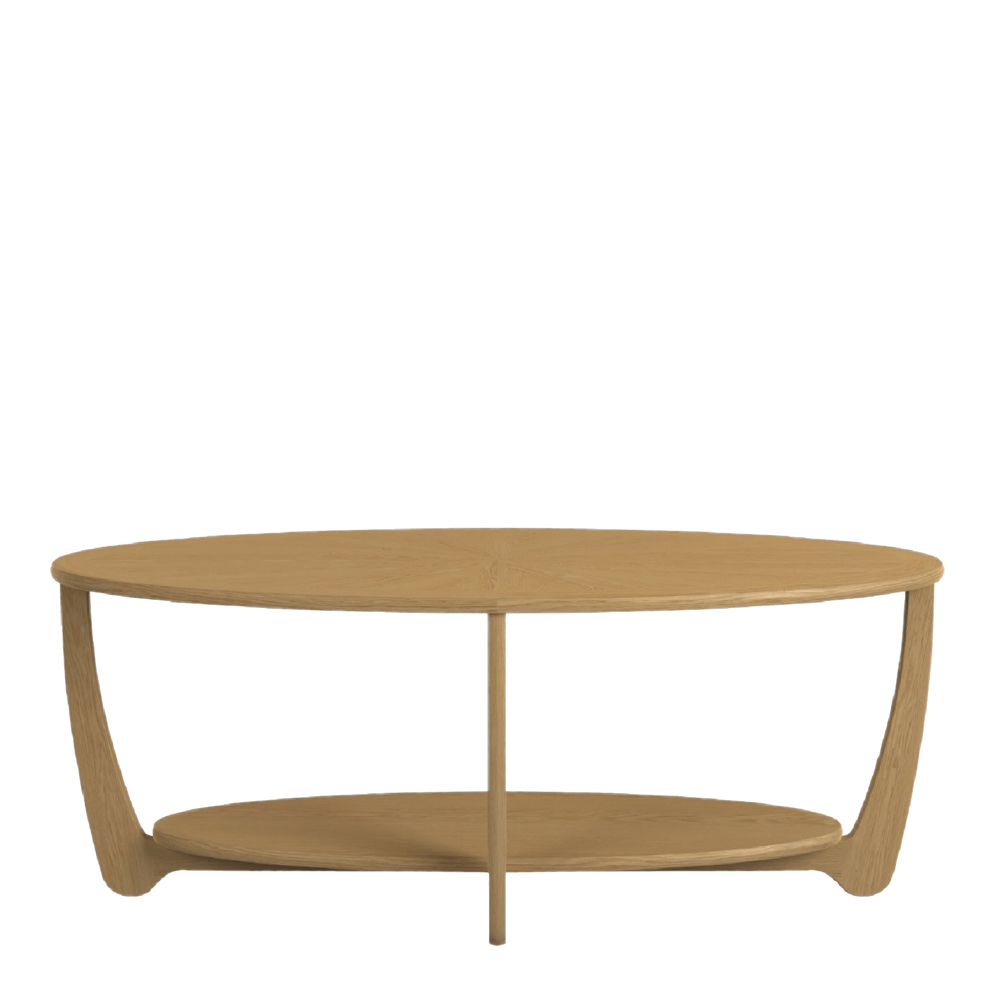 Contour - Oval Coffee Table With Sunburst Top