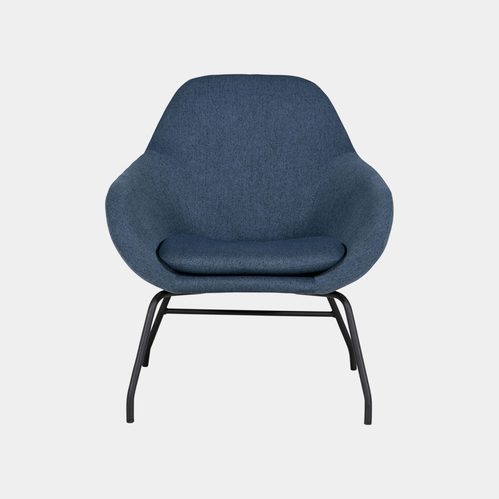 Accent Chair In Fabric Navy (Assmebly Required)