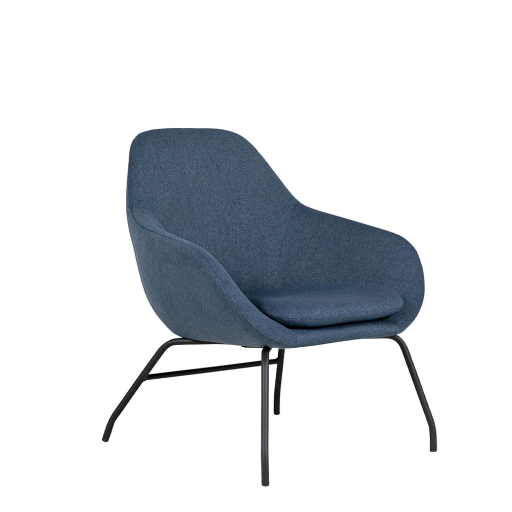 Accent Chair In Fabric Navy (Assmebly Required)