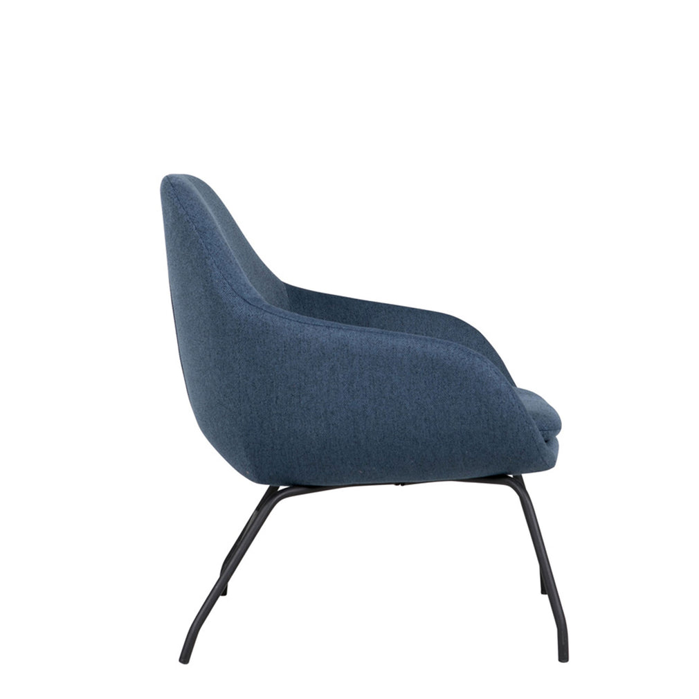 Accent Chair In Fabric Navy (Assmebly Required)