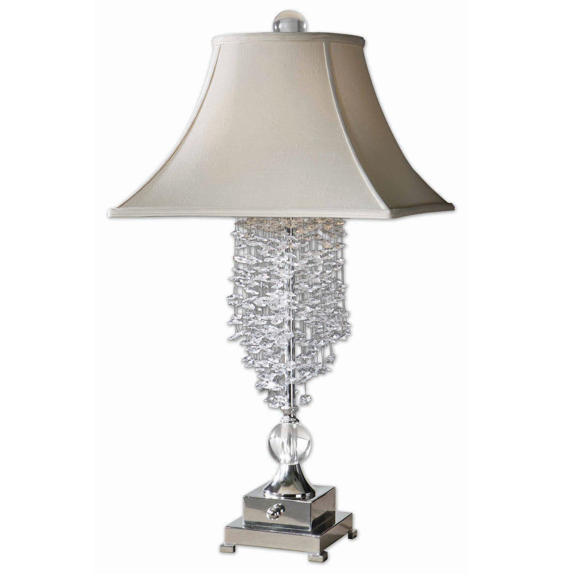 Francesca - Silver Diamond Table Lamp